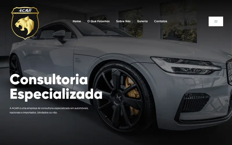 Site 4Car Consultoria criado pela Matilab
