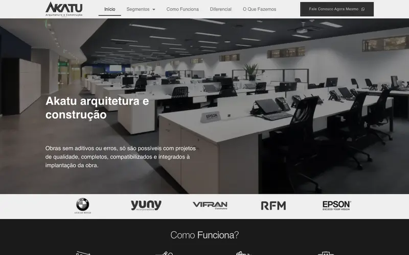 Site Akatu Arquitetura criado pela Matilab