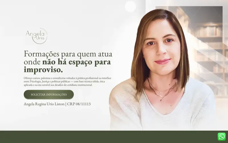 Site Angela Urio · Jurídico criado pela Matilab