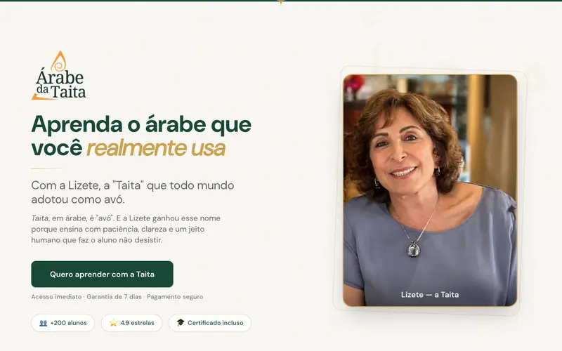 Site Árabe da Taita criado pela Matilab