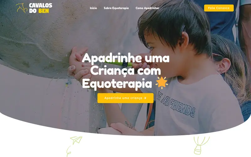 Site Cavalos do Ben · Equoterapia criado pela Matilab