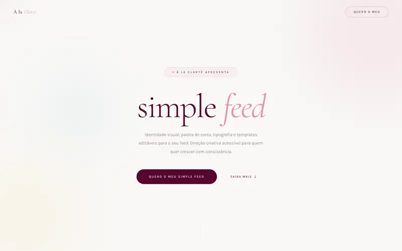 Site Clarté · Simple Feed criado pela Matilab