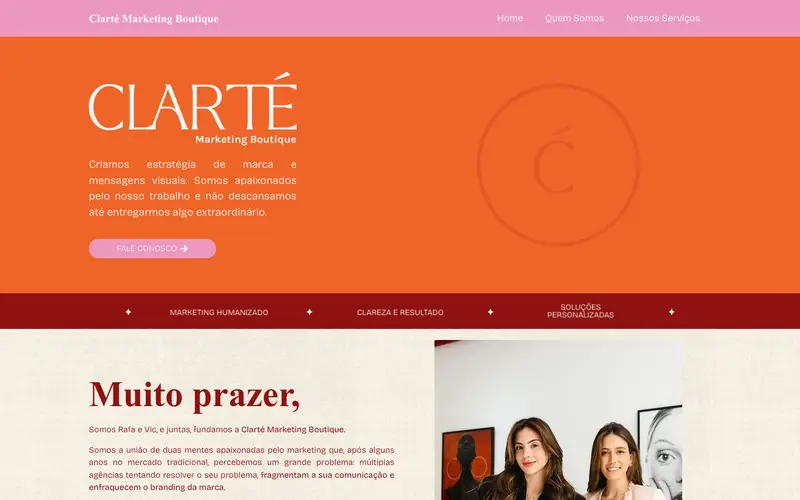 Site À La Clarté criado pela Matilab