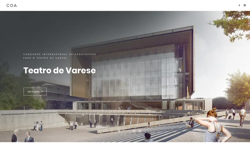 Site COA Arquitetura criado pela Matilab