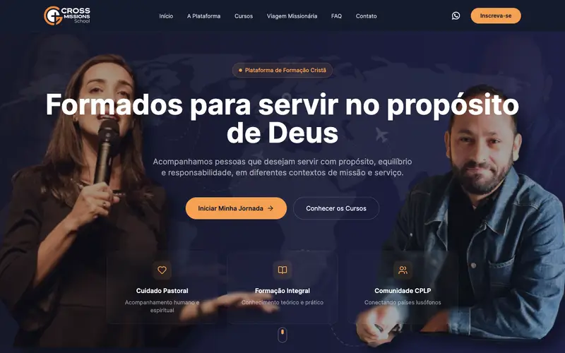 Site CrossMissions · Formação criado pela Matilab