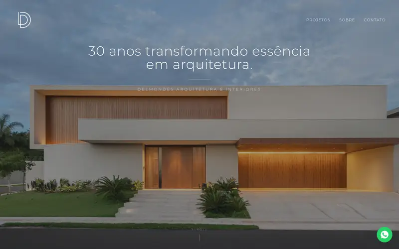 Site Delmondes Arquitetura criado pela Matilab