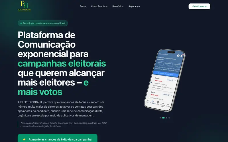 Site Elector Brasil criado pela Matilab