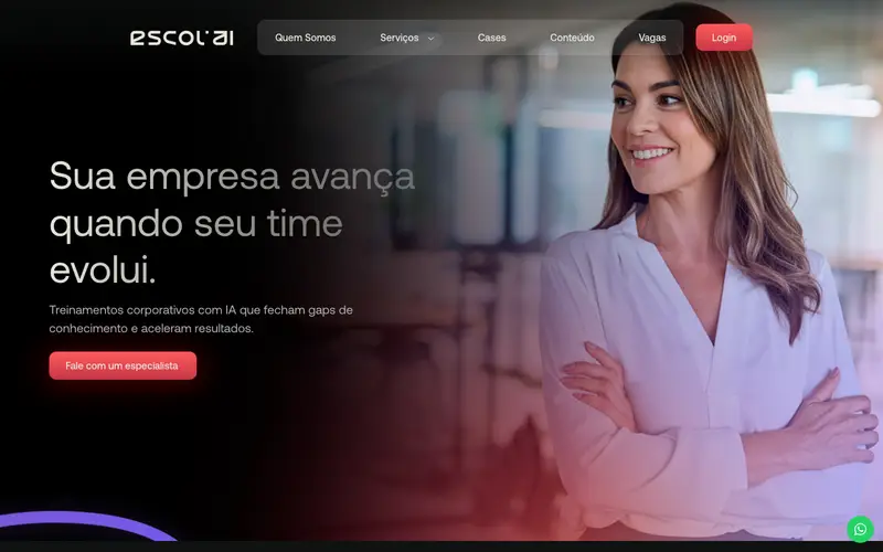 Site Escol.AI criado pela Matilab