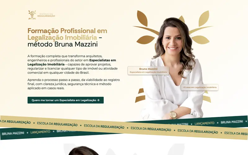 Site Escola da Regularização criado pela Matilab