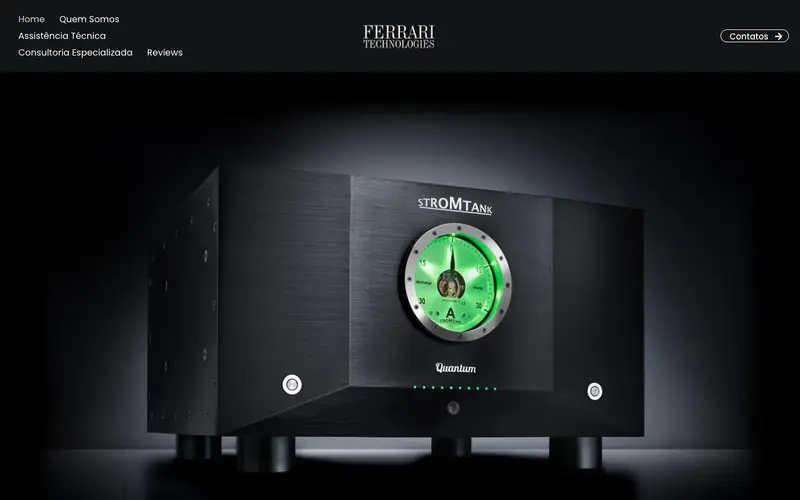 Site Ferrari Technologies criado pela Matilab