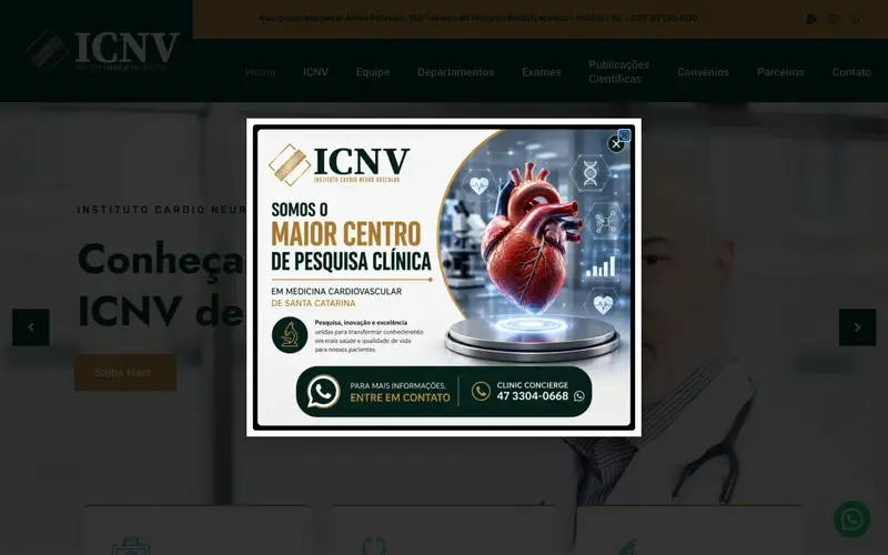 Site ICNV · Cardio Neuro Vascular criado pela Matilab