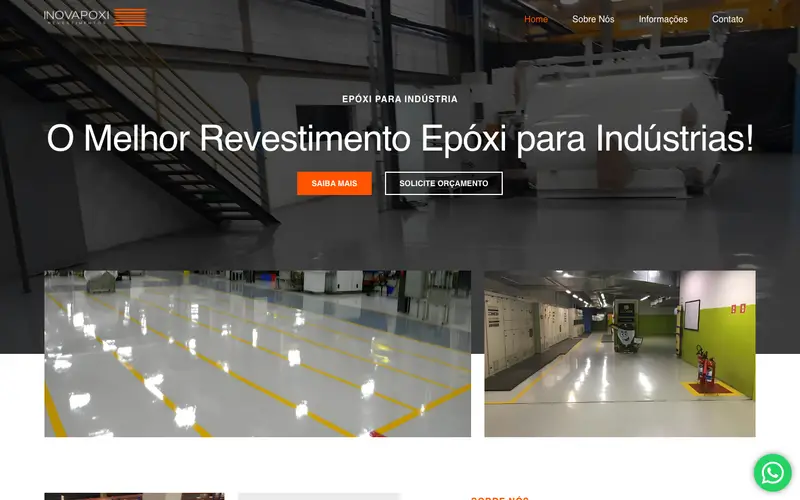Site Indústria Epóxi criado pela Matilab