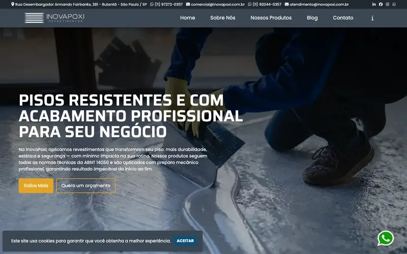 Site InovaPoxi criado pela Matilab