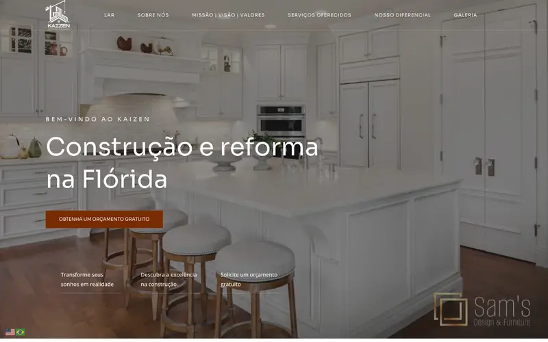 Site Kaizen Renovation criado pela Matilab