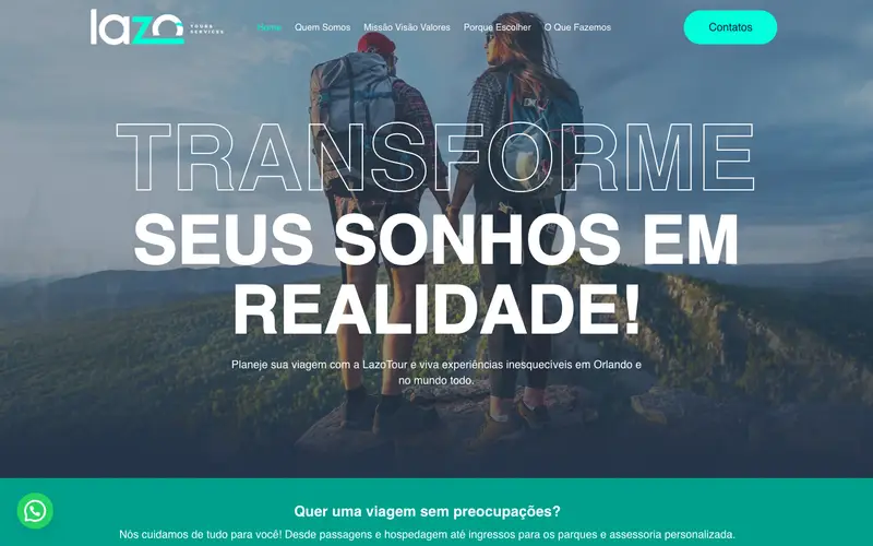 Site Lazo Tour criado pela Matilab