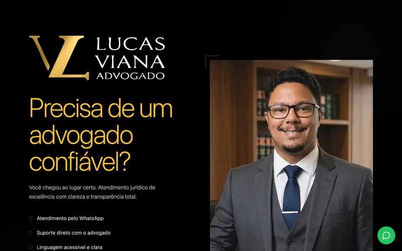 Site Lucas Viana Advogado criado pela Matilab