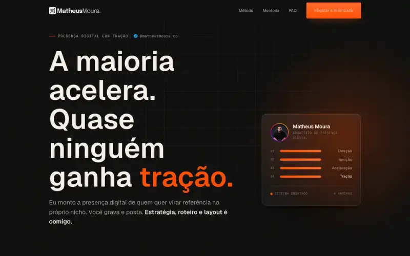Site Matheus Moura · Método Tração criado pela Matilab
