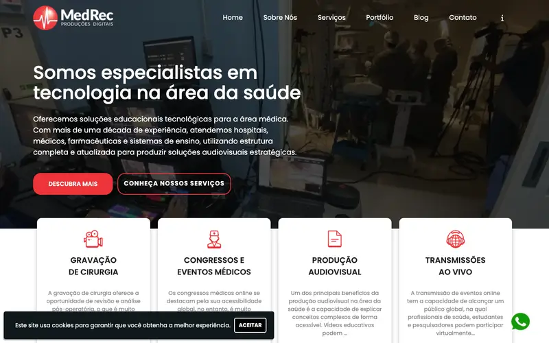 Site MedRec criado pela Matilab