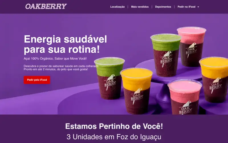 Site OakBerry Foz criado pela Matilab