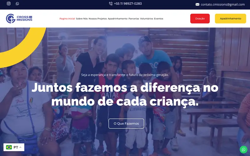 Site CrossMissions.Org criado pela Matilab