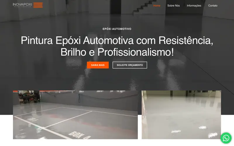 Site Pintura Piso Epóxi criado pela Matilab