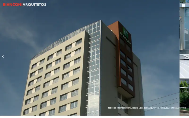 Site Bianconi Arquitetos criado pela Matilab