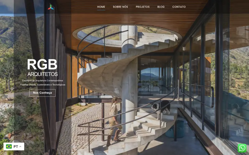 Site RGB Arquitetos criado pela Matilab