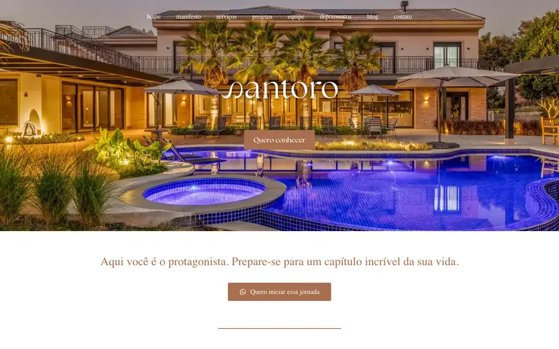 Site Santoro Arquitetura criado pela Matilab