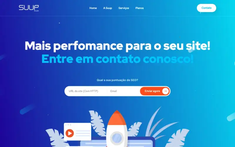 Site Suup Growth criado pela Matilab