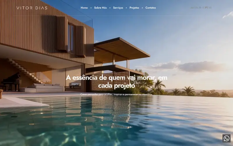 Site Vitor Dias Arquitetura criado pela Matilab