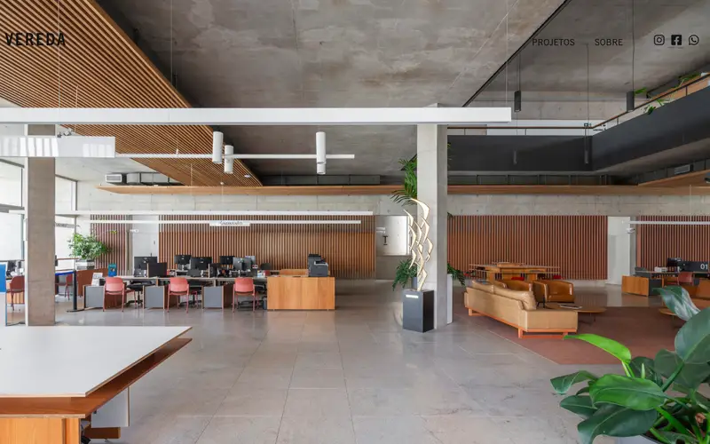 Site Vereda Arquitetos criado pela Matilab