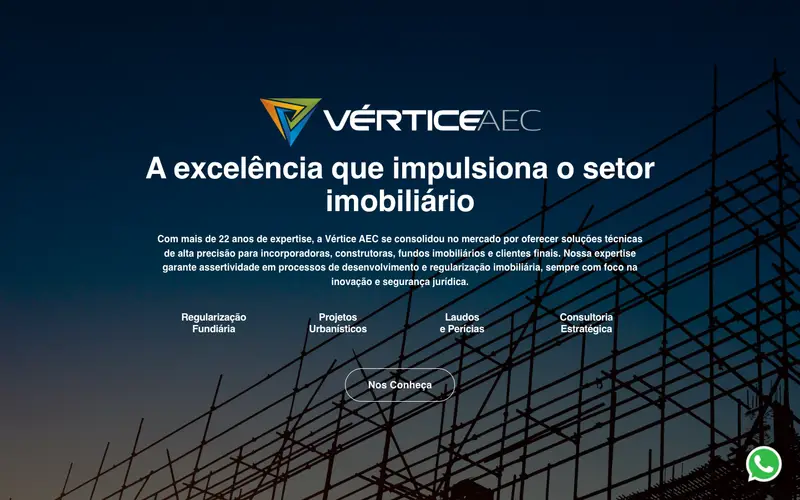 Site Vértice AEC criado pela Matilab